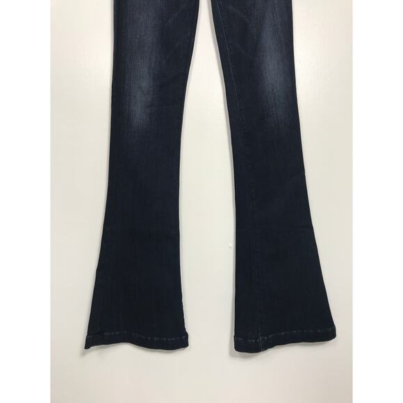Goldsign Stella Dark Flare Jeans Womens 24 Capsule Bell Bottom Designer 70s Boho - Picture 7 of 13